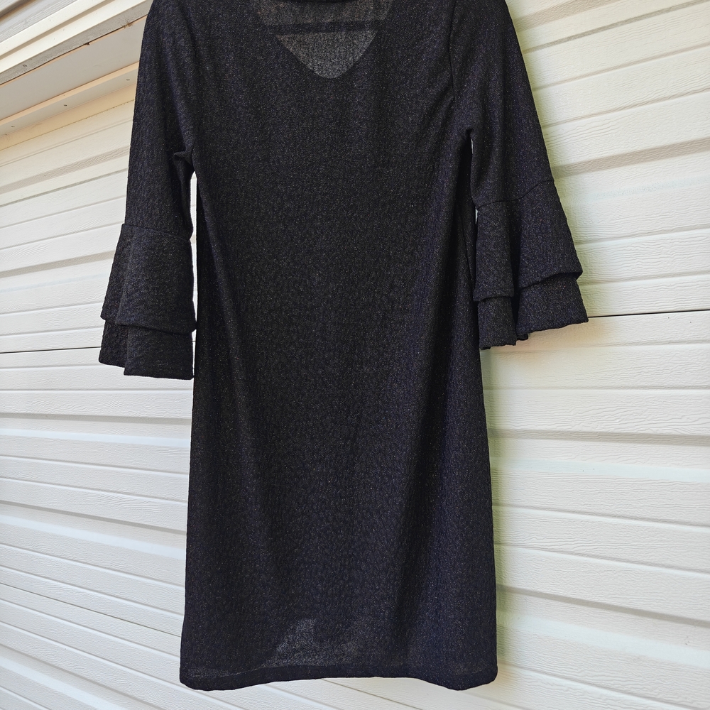 Chic Black Layered Sleeve Dress